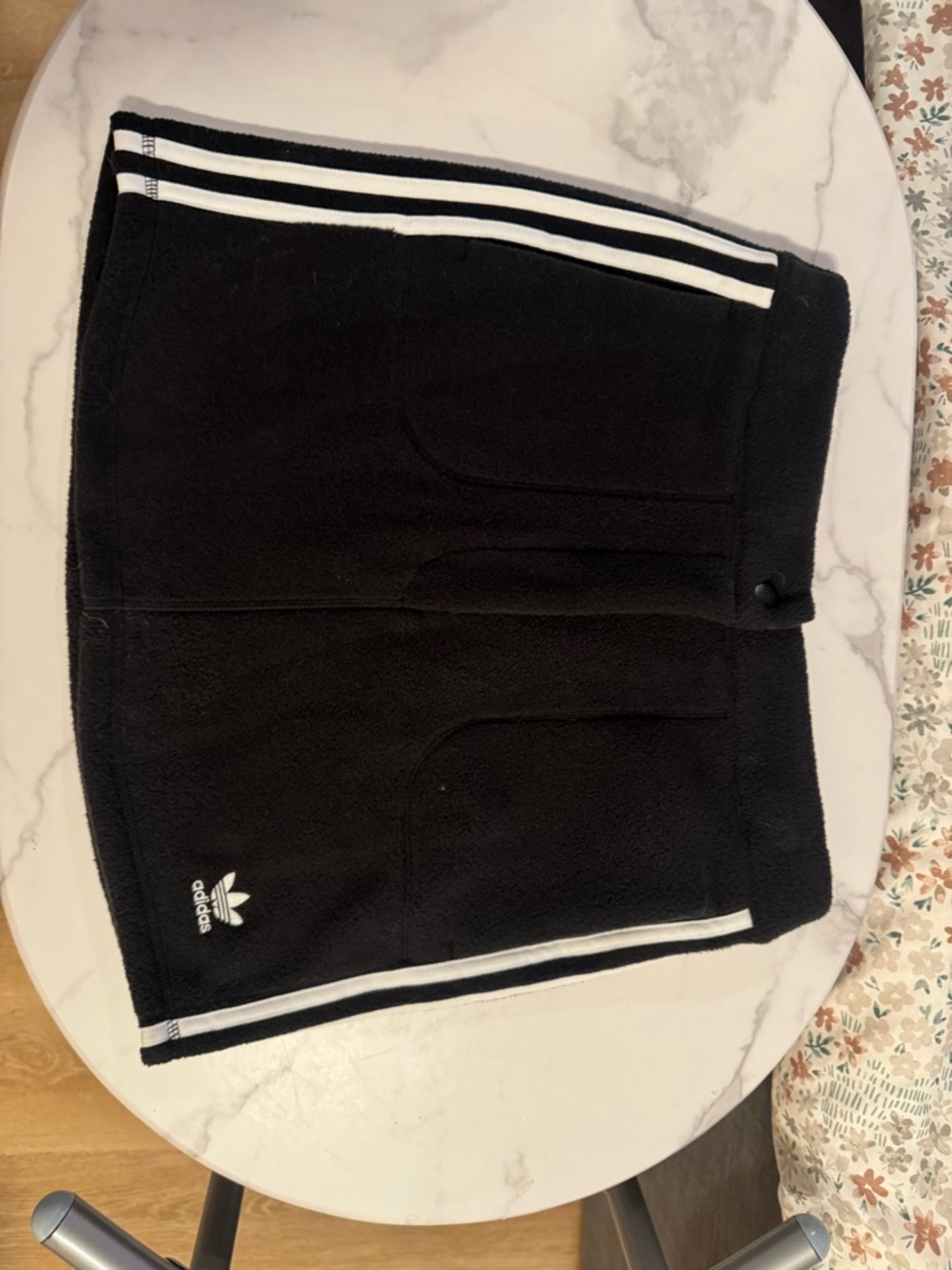adidas Black Fleece Skirt with White Logo Tag